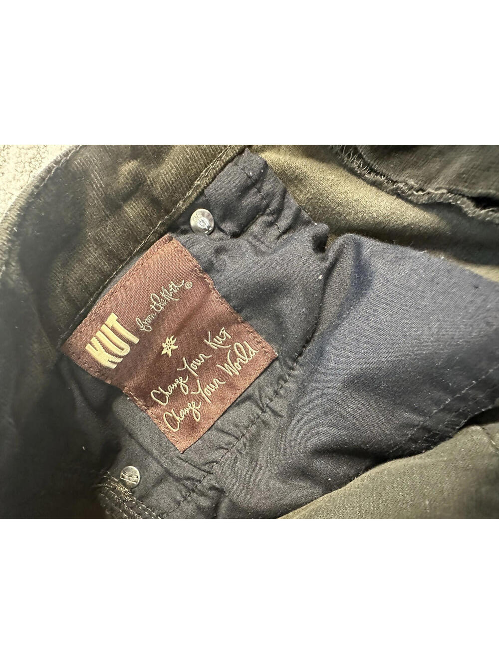 KUT from the Kloth Womens 10 Brown Zip Fly Diana Stretch Corduroy Skinny Pants - Picture 6 of 8